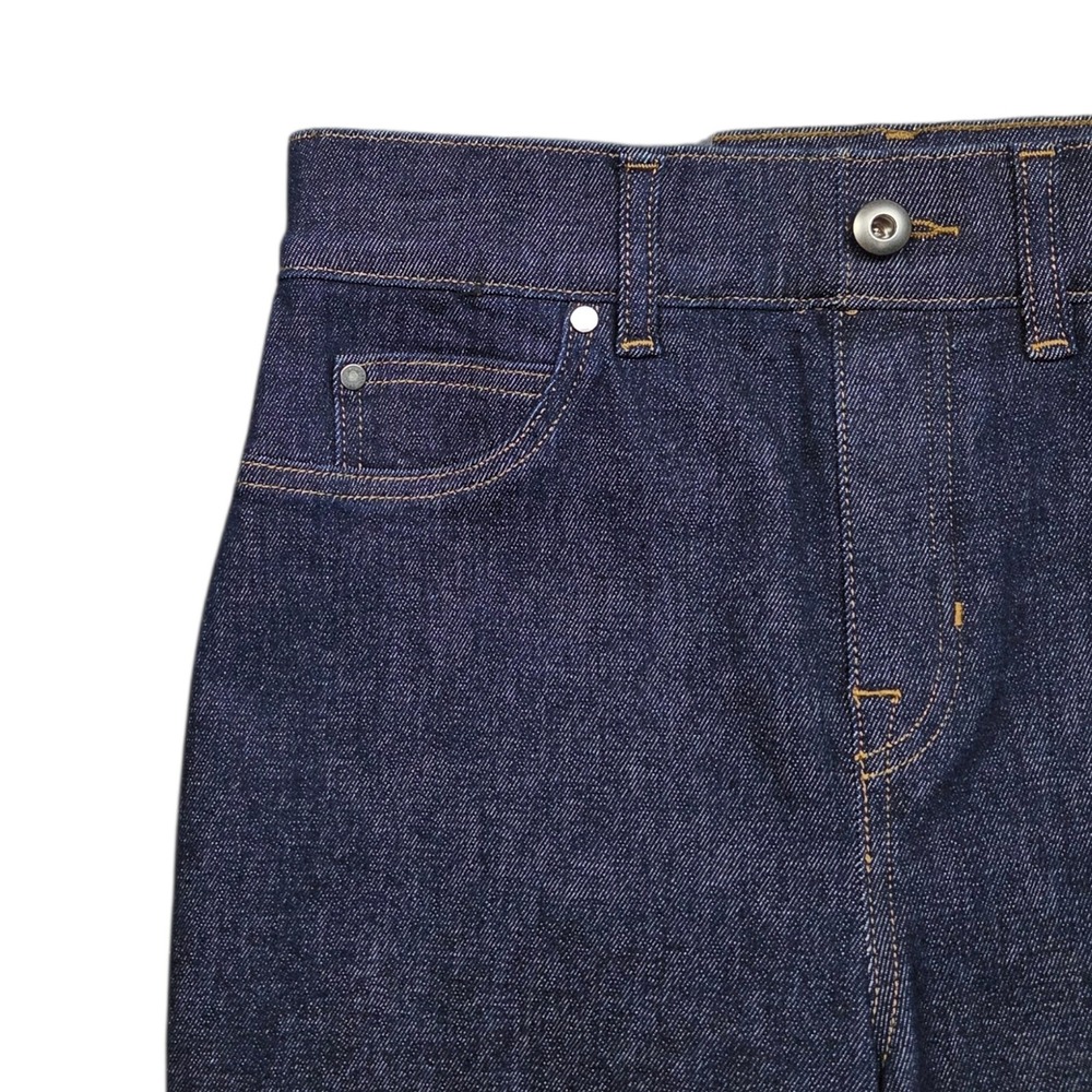 Spanx Flare Jeans Womens Medium Raw Indigo Wash High Rise Pull On EveryWear - Picture 3 of 11